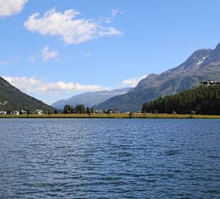 Bootsfahrt auf dem Silsersee