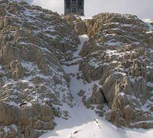 Hallo- Kabine an Bergstation-wir kommen