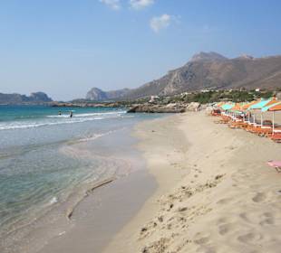 Sandstrand von Falasarna - glasklares Wasser!Toll!