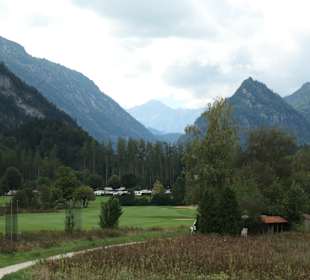 Blick zum Golfplatz von Ruhpolding