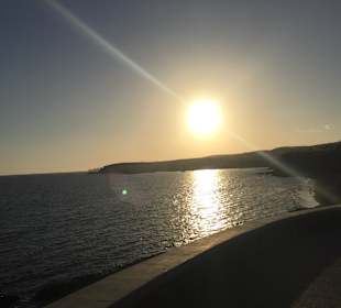 Sonnenuntergang an der Promenade