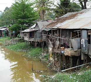 Häuser am Siem Reap River