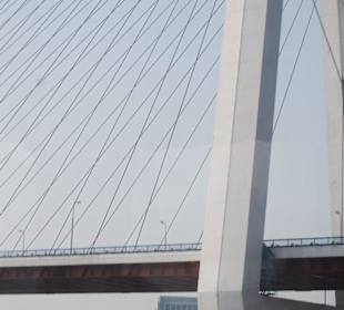 Detail der Nanpu-Hängebrücke