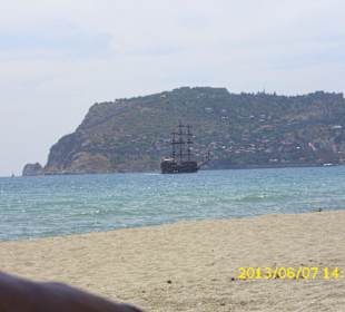 Von Hotel Strand auf die Brug von Alanya