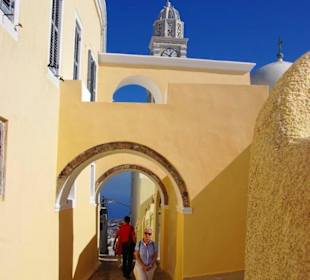 Santorin selbst im Bild Landschaft, Stadt