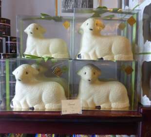 In Verkaufsraum der Schokoladenfabrik E. Wedel