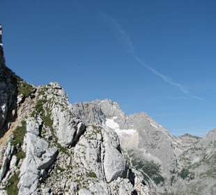 Blick zur Bergspitze