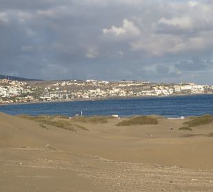 Blick über die Dünen in Richtung  San Augustin