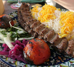 Abendessen beim persischen Restaurant Shiraz