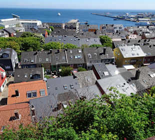 Blick auf das Unterland von Helgoland