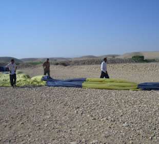 Der Ballon wird wieder verpackt
