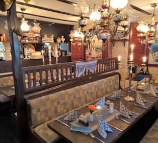 In den Gasträumen des Olympischen Feuers