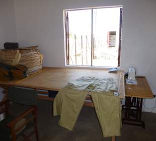 Hier werden die Sachen für DM Tours genäht