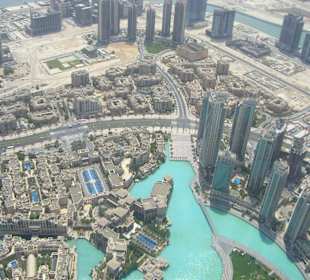 Blick auf die Springbrunnen