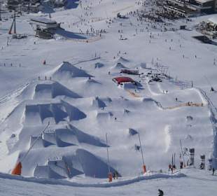 Blick auf den Funpark an der Idalp