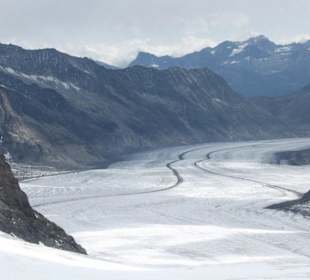 Aletsch  najdłuższy lodowiec w Europie (23,6 km) 