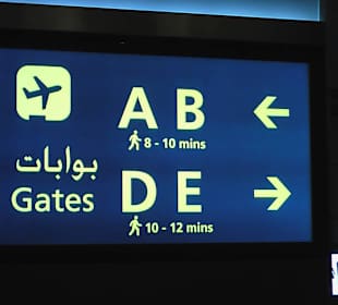 Wegzeiten zu den Gates