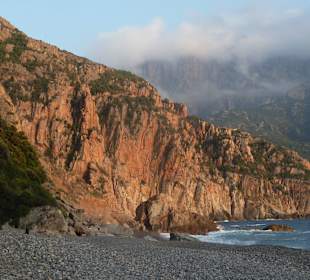 Calanches in Bussaglia beim Sonnenuntergang