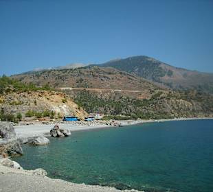 Die ganze Bucht von Sougia im August