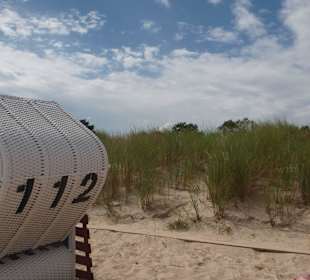 Aussicht vom Strandkorb, Strand in Baabe