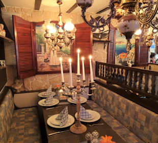 In den Gasträumen des Olympischen Feuers