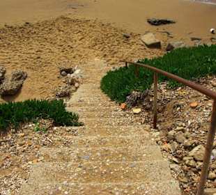 Abstieg steil nach unten 