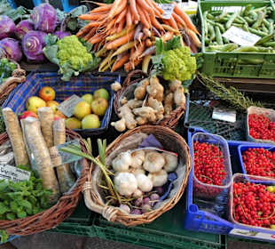 Impressionen vom Rundgang über den Wochenmarkt