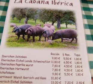 Schön aufgemachte Speisekarte