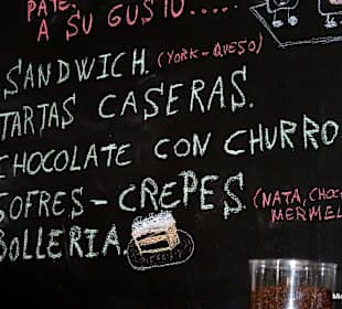 Und weitere Großspeisekarte