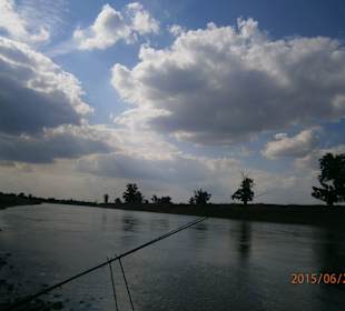 Rods, water , clouds and sunshine