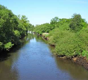Blick von der Wümmebrücke auf den Fluss