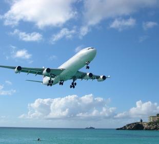 747 Jumbo Air France Landung Maho