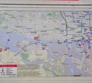 Plan des Fährbetriebes auf der Elbe