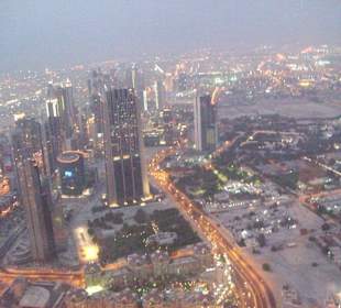 Blick vom 144. Stock des Burj Khalifa