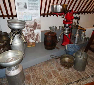 Milchabfüllung im Kuhstall