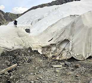 Abgedeckter Gletscher