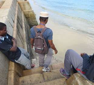 Hier starten die kleinen Boote nach Prison Island