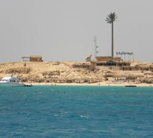 Blick auf die Paradis/Mahmya Insel