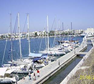 Ausblick auf den Hafen von Kos Stadt