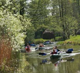 Kahnfahrt - Kanus im Gegenverkehr