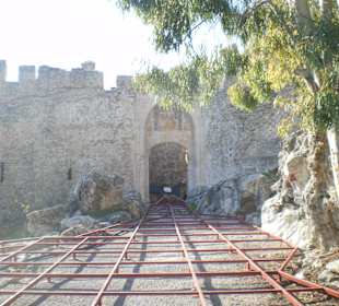 Ziemlich oben auf der Burganlage