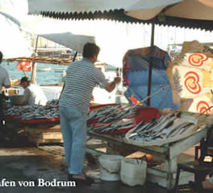 Fischhändler am hafen
