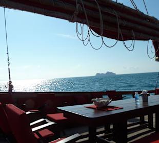 На яхте вокруг о.Панган - закат