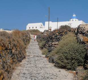 Weg zum Kloster Agios Nikolaos, Imerovigli
