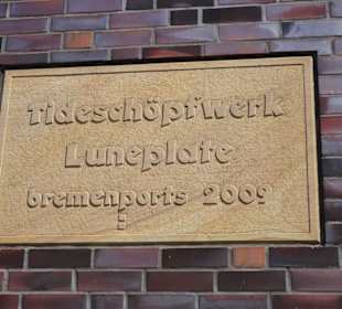 Tafel am Schöpfwerk der Luneplate