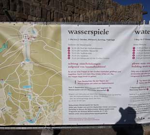 Hinweis auf die Wasserspiele