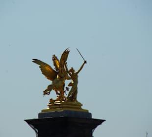 Goldfiguren Brücke Seine