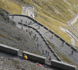 Radfahrer am Stilfserjoch