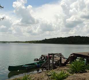 Vor der Kanufahrt in Punta Laguna