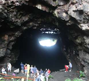 Blick auf die "Höhle" mit den Krebsen